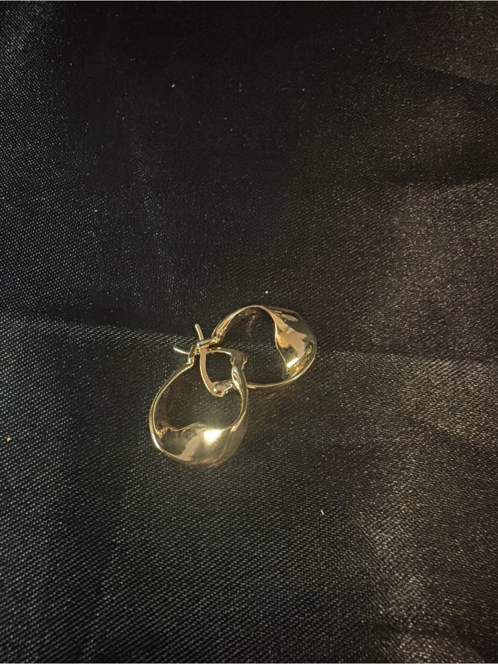 Sleek Gold Sculpted Hoop Earrings for Women